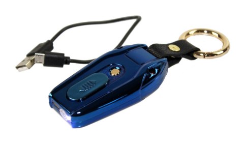 Elektryczna Zapalniczka Plazmowa USB Elegancka Z Kablem Mikro USB Latarka BRELOK Do Kluczyków Samochodowych VOLVO NIEBIESKA Elektryczna Zapalniczka Plazmowa USB Elegancka Z Kablem Mikro USB Latarka BRELOK Do Kluczyków Samochodowych VOLVO NIEBIESKA