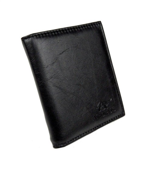 Etui Na Karty Dokumenty ANDRUS (PL) Małe 2 Wizytownik Pionowy Skóra Naturalna RIFD 10 x 9 [cm]