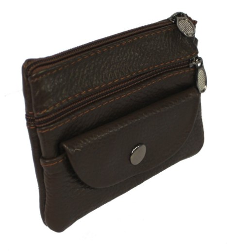 Etui Na Klucze Skórzane Polska Galanteria (PL) Skóra Naturalna Trzy Zamki Na Jeden Komplet Kluczy N159 12 x 9 x 1 [cm]