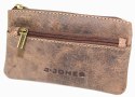 Etui Na Klucze Skórzane Jennifer Jones Skóra Naturalna DeLuxe Kluczówka JJ5496 DWA KÓŁKA NA DWA KOMPLETY KLUCZY 12 x 7,5  [cm]