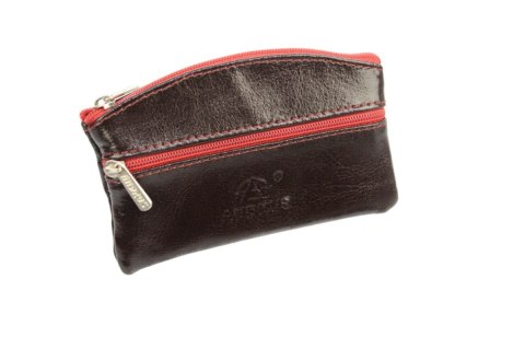 Kluczówka Średnia Dwa Zamki ANDRUS (PL) Skóra Naturalna 12 x 7 x 1 [cm]