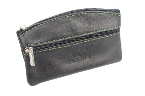 Kluczówka Średnia Dwa Zamki ANDRUS (PL) Skóra Naturalna 12 x 7 x 1 [cm]