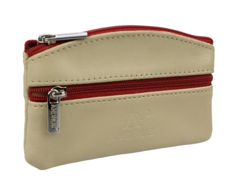 Kluczówka Średnia Dwa Zamki ANDRUS (PL) Skóra Naturalna 12 x 7 x 1 [cm]