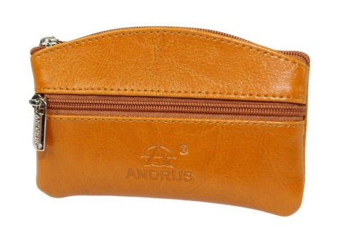 Kluczówka Średnia Dwa Zamki ANDRUS (PL) Skóra Naturalna 12 x 7 x 1 [cm]