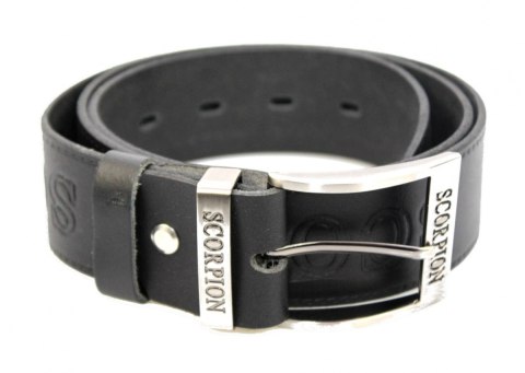Pasek Skórzany COMPLEX (PL) Tłoczony Napis "SCORPION" Skóra Naturalna Licowa EXTRA 40 mm CZARNY Pasek Skórzany COMPLEX (PL) Tłoczony Napis "SCORPION" Skóra Naturalna Licowa EXTRA 40 mm CZARNY