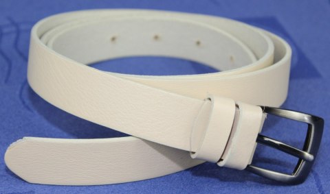Pasek Skórzany Damski PAS-MAX (PL) Skóra Licowa EXTRA Gładki 25 mm KREMOWY Pasek Skórzany Damski PAS-MAX (PL) Skóra Licowa EXTRA Gładki 25 mm KREMOWY