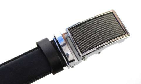 Pasek Skórzany Gładki PAS-MAX (PL) 35 mm AUTOMAT SAMOZACISK ŁAMANY KLAMRA "CZARNA 22" Skóra Licowa CZARNY Imitacja Szycia Pasek Skórzany Gładki PAS-MAX (PL) 35 mm AUTOMAT SAMOZACISK ŁAMANY KLAMRA "CZARNA 22" Skóra Licowa CZARNY Imitacja Szycia