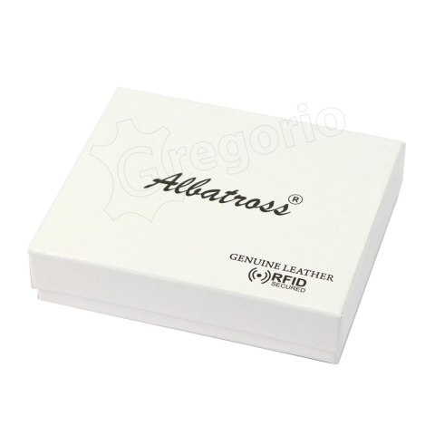 Portfel ALBATROSS (PL) Skóra Naturalna Mały Z Zapięciem Praktyczna Kieszeń Na Karty CZARNY VL5808 RFID 10,5 x 9 x 2,5 [cm]