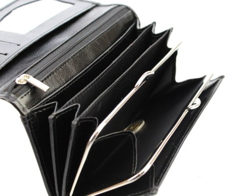 Portfel Damski ELKOR (PL) Długi Klamra Skóra Naturalna EL016B 17 x 9,5 x 2,5 [cm]