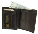 Portfel Męski Skórzany EL FORREST Skóra Bydlęca Duży Pionowy Bez Zapięcia Jedno Skrzydełko RFID 861 R 19 13,5 x 10 x 2,5 cm