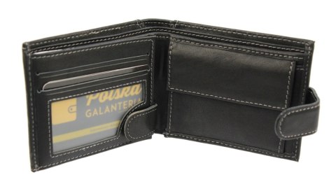 Portfel Męski WILD Skóra Licowa Mały Poziomy Z Zapięciem RFID 5504-1 11.5 x 8.5 x 2 [cm]