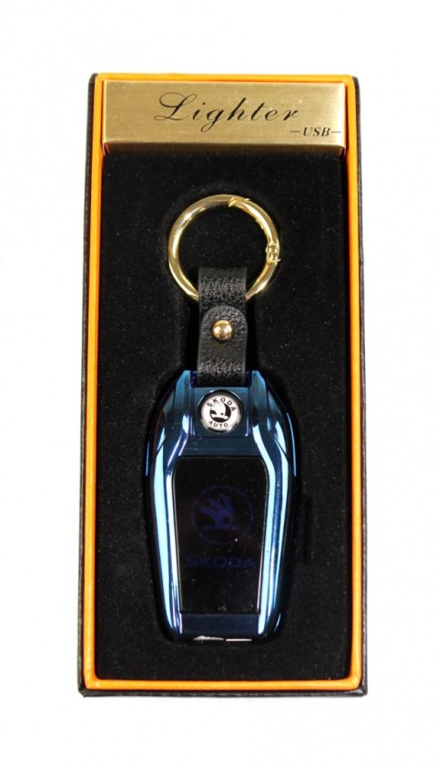 Praktyczna Zapalniczka Plazmowa USB Z Kablem Mikro USB Latarka BRELOK Do Kluczyków Samochodowych SKODA NIEBIESKI Praktyczna Zapalniczka Plazmowa USB Z Kablem Mikro USB Latarka BRELOK Do Kluczyków Samochodowych SKODA NIEBIESKI