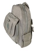 Praktyczny Plecak Materiałowy BAG STREET 2229 SZARY 30 x 25 x 6,5 [cm]