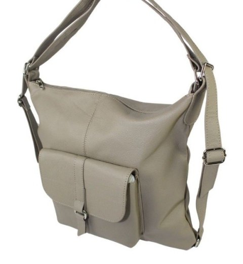 Praktyczny Plecak Skórzany Torebka 2 w 1 MAGRE (PL) AMELIA Skóra Naturalna Licowa KAWA Z MLEKIEM Praktyczny Plecak Skórzany Torebka 2 w 1 MAGRE (PL) AMELIA Skóra Naturalna Licowa KAWA Z MLEKIEM