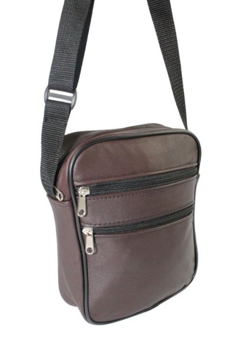 Skórzana Torba Męska JAKUB Skóra Naturalna Antoszczyk (PL) CZEKOLADOWY 21 x 17 x 5 [cm]