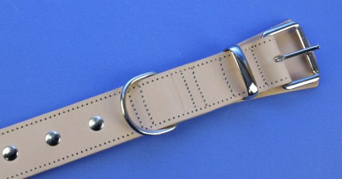 Solidna Obroża Dla Psa Jucht Ćwieki Skóra Naturalna 40 mm 58-70 [cm] WIREX (PL)