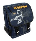 Solidny i Pojemny Plecak Bag Street 4030 SCORPION Czarny/Niebieski Tornister Szkolny