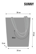 Torebka Damska Płócienna Bertoni (PL) Na Suwak SUNNY - SKARABEUSZ