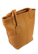 Torebka Skórzana MAGRE (PL) KLEOPATRA Shopper Bag Skóra Naturalna KARMELOWA