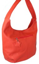 Torebka Skórzana MAGRE (PL) MIRELLA Shopper Bag Skóra Naturalna CZERWONY MATOWY