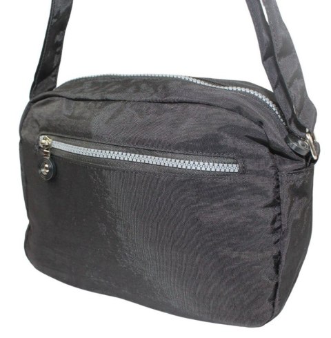 Stylowa Lekka Materiałowa Torba Kresz Wodoodporna Pozioma Średnia Na Ramię Bag Street NR 2245 CZARNY 28 x 19 x 12 [cm]