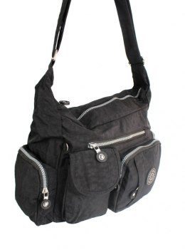 Stylowa Pozioma Torba Średnia Na Ramię Bag Street NR 2219 CZARNY