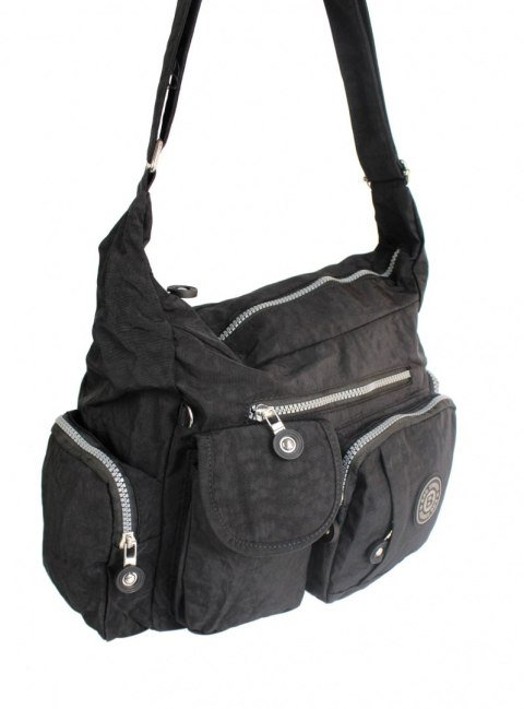 Stylowa Pozioma Torba Średnia Na Ramię Bag Street NR 2219 CZARNY Stylowa Pozioma Torba Średnia Na Ramię Bag Street NR 2219 CZARNY