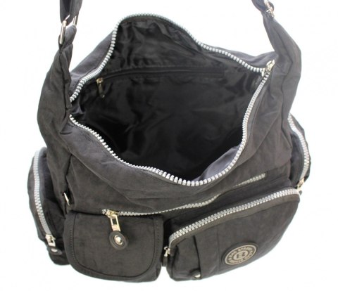 Stylowa Pozioma Torba Średnia Na Ramię Bag Street NR 2219 CZARNY Stylowa Pozioma Torba Średnia Na Ramię Bag Street NR 2219 CZARNY