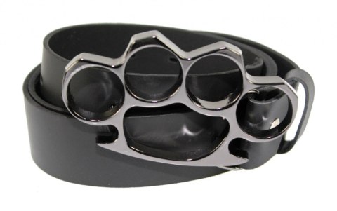 Klamra Do Paska Sprzączka Pełna Blaszka Z Bolczykiem 40 mm Metalowa Solidna KBOL40/54 " KASTET CZARNY"