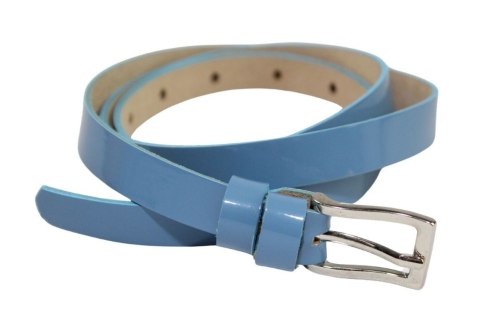 Pasek Damski Skórzany Gładki GRETOS (PL) 15 mm BŁĘKITNY LAKIEROWANY Pasek Damski Skórzany Gładki GRETOS (PL) 15 mm BŁĘKITNY LAKIEROWANY