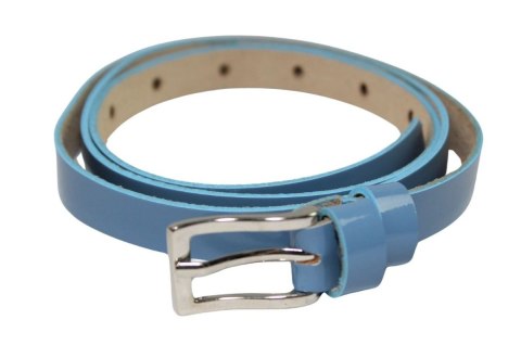 Pasek Damski Skórzany Gładki GRETOS (PL) 15 mm BŁĘKITNY LAKIEROWANY Pasek Damski Skórzany Gładki GRETOS (PL) 15 mm BŁĘKITNY LAKIEROWANY