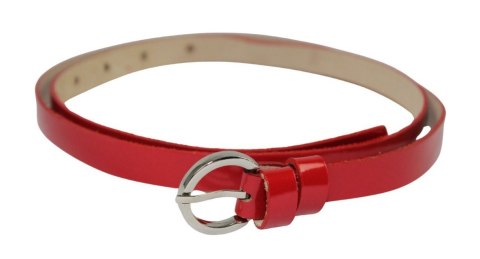 Pasek Damski Skórzany Gładki GRETOS (PL) 15 mm CZERWONY LAKIEROWANY Pasek Damski Skórzany Gładki GRETOS (PL) 15 mm CZERWONY LAKIEROWANY