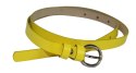 Pasek Damski Skórzany Gładki GRETOS (PL) 15 mm ŻÓŁTY LAKIEROWANY Pasek Damski Skórzany Gładki GRETOS (PL) 15 mm ŻÓŁTY LAKIEROWANY