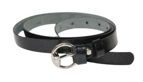 Pasek Damski Skórzany Gładki GRETOS (PL) 20 mm CZARNY LAKIEROWANY Pasek Damski Skórzany Gładki GRETOS (PL) 20 mm CZARNY LAKIEROWANY