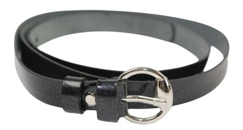 Pasek Damski Skórzany Gładki GRETOS (PL) 20 mm CZARNY LAKIEROWANY Pasek Damski Skórzany Gładki GRETOS (PL) 20 mm CZARNY LAKIEROWANY