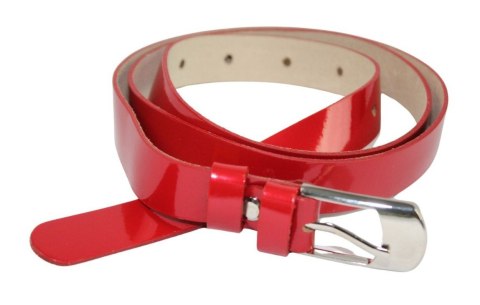 Pasek Damski Skórzany Gładki GRETOS (PL) 20 mm CZERWONY LAKIEROWANY Pasek Damski Skórzany Gładki GRETOS (PL) 20 mm CZERWONY LAKIEROWANY