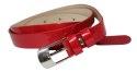 Pasek Damski Skórzany Gładki GRETOS (PL) 20 mm CZERWONY LAKIEROWANY Pasek Damski Skórzany Gładki GRETOS (PL) 20 mm CZERWONY LAKIEROWANY