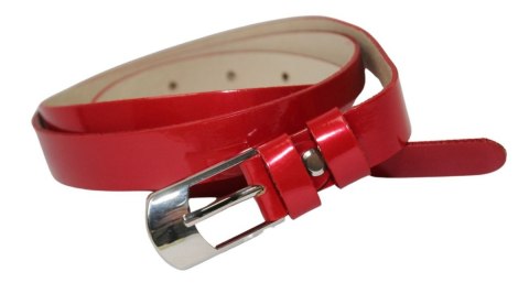Pasek Damski Skórzany Gładki GRETOS (PL) 20 mm CZERWONY LAKIEROWANY Pasek Damski Skórzany Gładki GRETOS (PL) 20 mm CZERWONY LAKIEROWANY