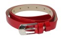 Pasek Damski Skórzany Gładki GRETOS (PL) 20 mm CZERWONY LAKIEROWANY Pasek Damski Skórzany Gładki GRETOS (PL) 20 mm CZERWONY LAKIEROWANY