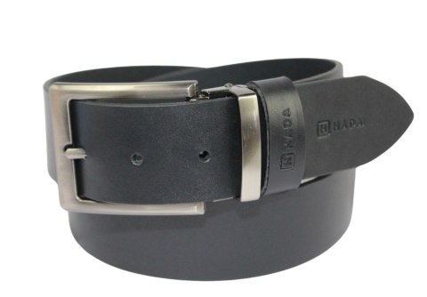 Pasek Skórzany Męski HADA (PL) Gładki Klamra Nowoczesna 40 mm Skóra Naturalna CZARNY LICÓWKA Pasek Skórzany Męski HADA (PL) Gładki Klamra Nowoczesna 40 mm Skóra Naturalna CZARNY LICÓWKA