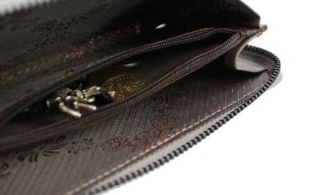 Portfel Damski Skóra Naturalna GREGORIO Z Suwakiem Piórnik RFID HL116 CZERWONY 16 x 9,5 x 3 [cm]