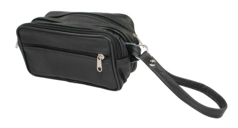 Saszetka Męska Skórzana Średnia GRETOS (PL) MAKO Skóra Naturalna Dwie Komory 20 x 11 x 9 [cm]