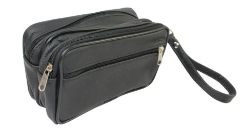 Saszetka Męska Skórzana Średnia GRETOS (PL) MAKO Skóra Naturalna Dwie Komory 20 x 11 x 9 [cm]