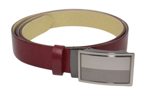 Wizytowy Pasek Skórzany 35 mm PAS-MAX (PL) Pełna Klamra AUTOMAT/SAMOZACISK Garnitur CZEREŚNIOWY K61 ASZ35/KASZ68 Wizytowy Pasek Skórzany 35 mm PAS-MAX (PL) Pełna Klamra AUTOMAT/SAMOZACISK Garnitur CZEREŚNIOWY K61 ASZ35/KASZ68