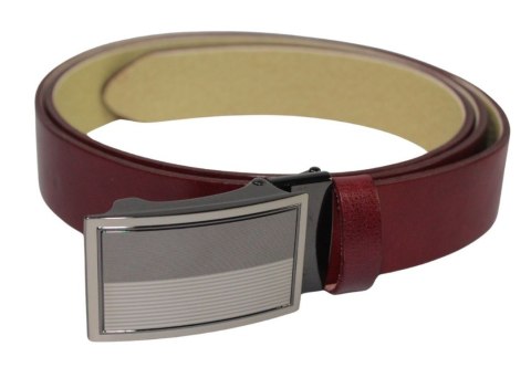 Wizytowy Pasek Skórzany 35 mm PAS-MAX (PL) Pełna Klamra AUTOMAT/SAMOZACISK Garnitur CZEREŚNIOWY K61 ASZ35/KASZ68 Wizytowy Pasek Skórzany 35 mm PAS-MAX (PL) Pełna Klamra AUTOMAT/SAMOZACISK Garnitur CZEREŚNIOWY K61 ASZ35/KASZ68