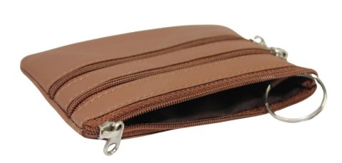 Etui Na Klucze Skórzane Polska Galanteria (PL) Skóra Naturalna Trzy Zamki Na Jeden Komplet Kluczy 34800 12 x 8,5 x 1 [cm]