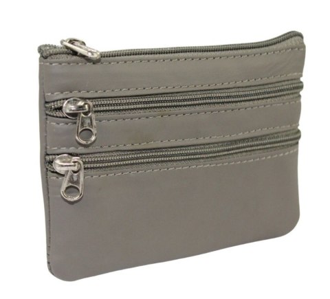 Etui Na Klucze Skórzane Polska Galanteria (PL) Skóra Naturalna Trzy Zamki Na Jeden Komplet Kluczy K001 12 x 8,5 x 1 [cm]