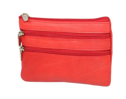 Etui Na Klucze Skórzane Polska Galanteria (PL) Skóra Naturalna Trzy Zamki Na Jeden Komplet Kluczy K001 12 x 8,5 x 1 [cm]