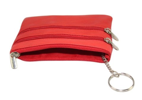 Etui Na Klucze Skórzane Polska Galanteria (PL) Skóra Naturalna Trzy Zamki Na Jeden Komplet Kluczy K001 12 x 8,5 x 1 [cm]