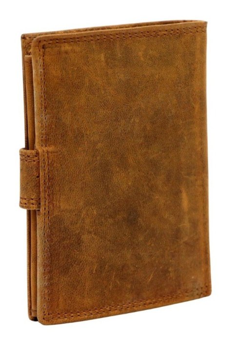 Portfel Męski Skórzany ALWAYS WILD Skóra Licowa Duży Pionowy Z Zapięciem RFID AW-N4L-GHD/5404 BRĄZOWY 13 x 10 x 2 [cm]